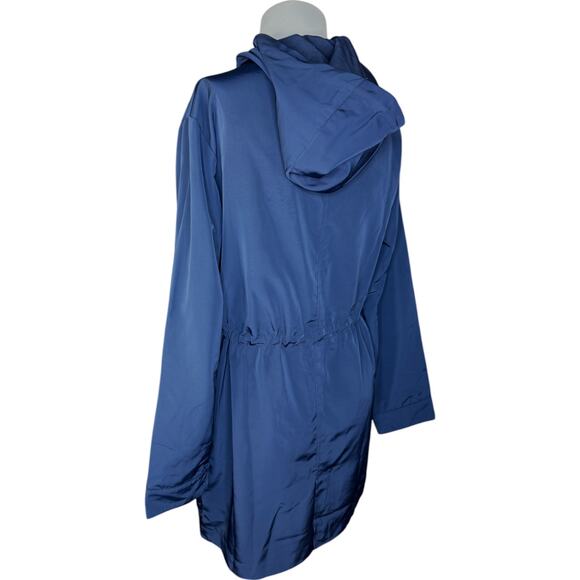 Susan Graver Regular Water Resistant Anorak Jacket with Hood Navy XX-Small NWOT - Picture 4 of 12